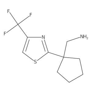 {1-[4-(Trifluoromethyl)-1,3-thiazol-2-yl]cyclopentyl}methanamine Structure