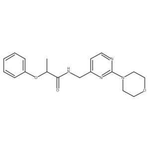 N-((2-morpholinopyrimidin-4-yl)methyl)-2-phenoxypropanamide Structure