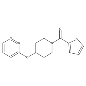 (4-(Pyridazin-3-yloxy)piperidin-1-yl)(thiophen-2-yl)methanone结构式