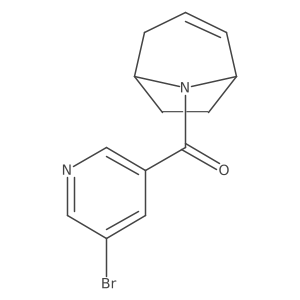 (1R,5S)-8-azabicyclo[3.2.1]oct-2-en-8-yl(5-bromopyridin-3-yl)methanone结构式