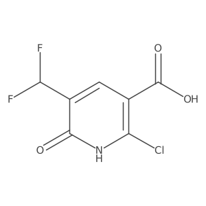 2-Chloro-5-(difluoromethyl)-6-hydroxynicotinic acid结构式