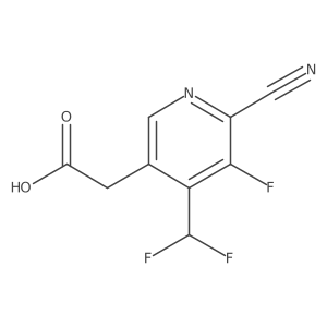 2-(6-Cyano-4-(difluoromethyl)-5-fluoropyridin-3-yl)acetic acid Structure