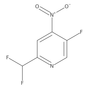 2-(Difluoromethyl)-5-fluoro-4-nitropyridine结构式