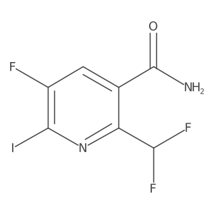 2-(Difluoromethyl)-5-fluoro-6-iodopyridine-3-carboxamide结构式