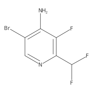 5-Bromo-2-(difluoromethyl)-3-fluoropyridin-4-amine Structure