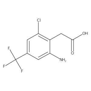 2-Amino-6-chloro-4-(trifluoromethyl)benzeneacetic acid结构式