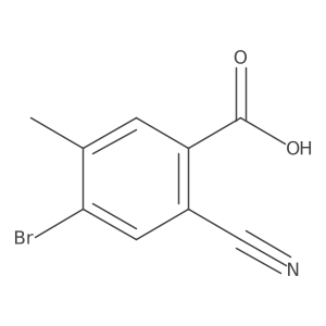 4-Bromo-2-cyano-5-methylbenzoic acid结构式