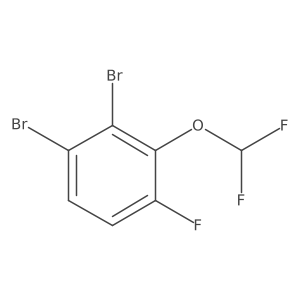1,2-Dibromo-3-difluoromethoxy-4-fluorobenzene结构式