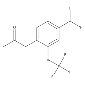 1-(4-(Difluoromethyl)-2-(trifluoromethylthio)phenyl)propan-2-one结构式