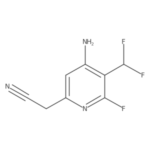 2-(4-Amino-5-(difluoromethyl)-6-fluoropyridin-2-yl)acetonitrile Structure