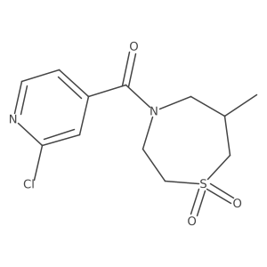 4-(2-Chloropyridine-4-carbonyl)-6-methyl-1lambda6,4-thiazepane-1,1-dione结构式