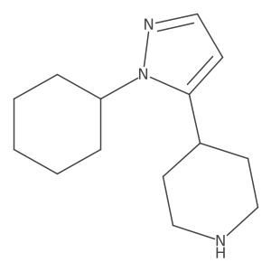 4-(2-Cyclohexylpyrazol-3-yl)piperidine Structure