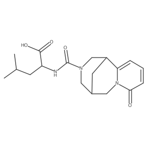 (2S)-4-methyl-2-{[(1S,9S)-6-oxo-7,11-diazatricyclo[7.3.1.0^{2,7}]trideca-2,4-diene-11-carbonyl]amino}pentanoic acid结构式