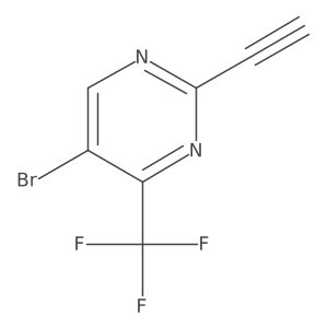 5-Bromo-2-ethynyl-4-(trifluoromethyl)pyrimidine结构式