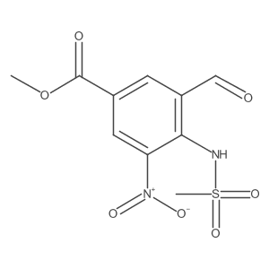 Methyl 3-formyl-4-[(methylsulfonyl)amino]-5-nitrobenzoate Structure