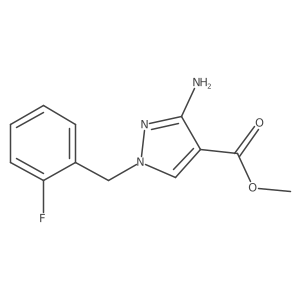 methyl 3-amino-1-(2-fluorobenzyl)-1H-pyrazole-4-carboxylate结构式