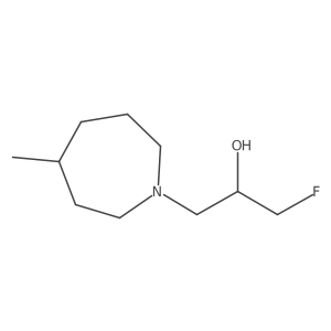 1-Fluoro-3-(4-methylazepan-1-yl)propan-2-ol结构式