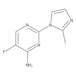 4-Pyrimidinamine, 5-fluoro-2-(2-methyl-1H-imidazol-1-yl)-结构式