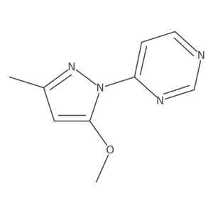 Pyrimidine,4(5meo-3ME-1-pyrazol) Structure