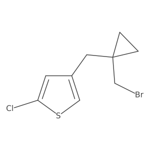 4-{[1-(Bromomethyl)cyclopropyl]methyl}-2-chlorothiophene Structure