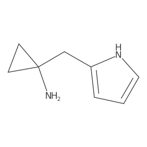 1-[(1H-pyrrol-2-yl)methyl]cyclopropan-1-amine结构式