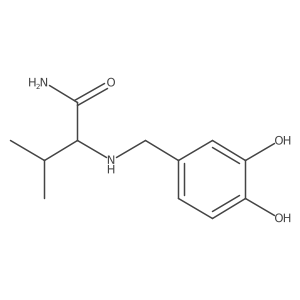 2-{[(3,4-Dihydroxyphenyl)methyl]amino}-3-methylbutanamide结构式