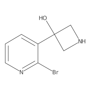3-(2-Bromopyridin-3-yl)azetidin-3-ol结构式