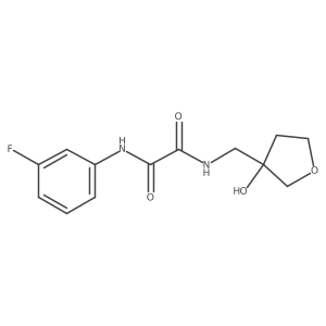 N1-(3-fluorophenyl)-N2-((3-hydroxytetrahydrofuran-3-yl)methyl)oxalamide结构式