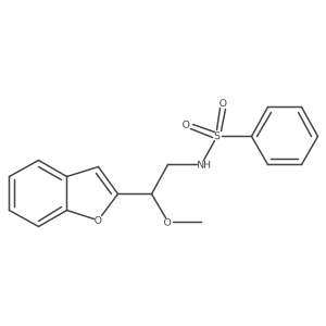 N-(2-(benzofuran-2-yl)-2-methoxyethyl)benzenesulfonamide Structure