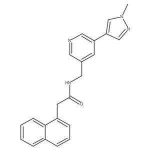 N-((5-(1-methyl-1H-pyrazol-4-yl)pyridin-3-yl)methyl)-2-(naphthalen-1-yl)acetamide结构式