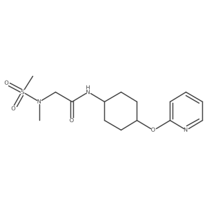 2-(N-methylmethylsulfonamido)-N-((1r,4r)-4-(pyridin-2-yloxy)cyclohexyl)acetamide结构式