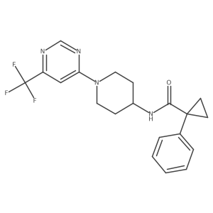 1-phenyl-N-(1-(6-(trifluoromethyl)pyrimidin-4-yl)piperidin-4-yl)cyclopropanecarboxamide Structure