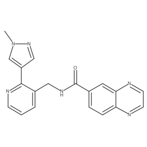 N-((2-(1-methyl-1H-pyrazol-4-yl)pyridin-3-yl)methyl)quinoxaline-6-carboxamide Structure