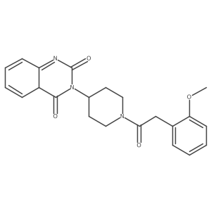 3-[1-[2-(2-methoxyphenyl)acetyl]piperidin-4-yl]-4aH-quinazoline-2,4-dione Structure