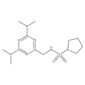 N-((4,6-bis(dimethylamino)-1,3,5-triazin-2-yl)methyl)pyrrolidine-1-sulfonamide结构式