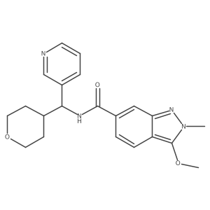 3-methoxy-2-methyl-N-(pyridin-3-yl(tetrahydro-2H-pyran-4-yl)methyl)-2H-indazole-6-carboxamide Structure