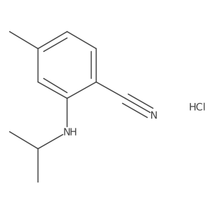 4-Methyl-2-[(propan-2-yl)amino]benzonitrile hydrochloride结构式