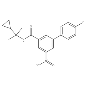 N-(2-cyclopropylpropan-2-yl)-4'-fluoro-5-nitro-[1,1'-biphenyl]-3-carboxamide结构式