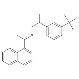 (2R)-N-[(1R)-1-naphthalen-1-ylethyl]-2-[3-(trifluoromethyl)phenyl]propan-1-amine结构式