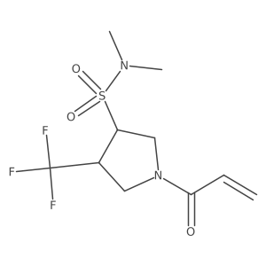 (3S,4S)-N,N-dimethyl-1-(prop-2-enoyl)-4-(trifluoromethyl)pyrrolidine-3-sulfonamide结构式