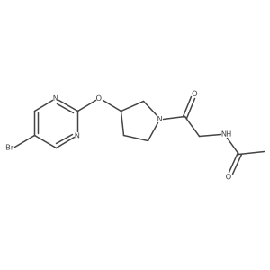 N-(2-{3-[(5-bromopyrimidin-2-yl)oxy]pyrrolidin-1-yl}-2-oxoethyl)acetamide Structure