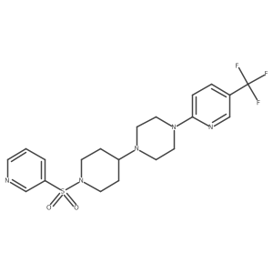 1-[1-(Pyridine-3-sulfonyl)piperidin-4-yl]-4-[5-(trifluoromethyl)pyridin-2-yl]piperazine Structure