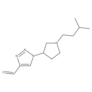 1-(1-isopentylpyrrolidin-3-yl)-1H-1,2,3-triazole-4-carbaldehyde Structure