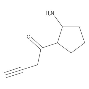 rac-1-[(1R,2S)-2-aminocyclopentyl]but-3-yn-1-one Structure