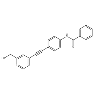 N-(4-((2-(hydroxymethyl)pyridin-4-yl)ethynyl)phenyl)benzamide Structure