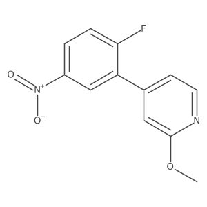 4-(2-Fluoro-5-nitrophenyl)-2-methoxypyridine Structure