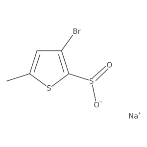 Sodium 3-bromo-5-methylthiophene-2-sulfinate结构式