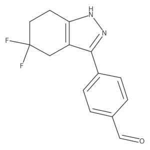 4-(5,5-difluoro-4,5,6,7-tetrahydro-2H-indazol-3-yl)benzaldehyde Structure