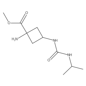 Methyl 1-amino-3-{[(propan-2-yl)carbamoyl]amino}cyclobutane-1-carboxylate Structure