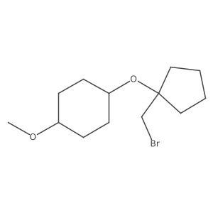 1-{[1-(Bromomethyl)cyclopentyl]oxy}-4-methoxycyclohexane结构式